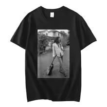 Bob Marley Black White Guitar Novelty T Shirt Summer Men Women Vintage Hip Hop Oversized Short Sleeve T-shirts Gothic Streetwear 1