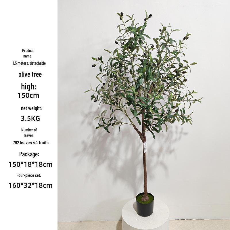 Olive Tree Potted Plant - Indoor Decor Simulation for Living Room