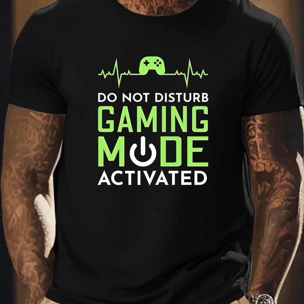 GAMING MODE ON PLEASE DO NOT INTERRUPT Men'S Casual Short Sleeve T-Shirt Men Clothing Comfortable