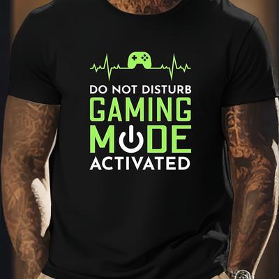 GAMING MODUS AAN GELIEVE NIET TE ONDERBREKEN Heren Casual T-shirt met Korte Mouwen Herenkleding Comfortabel