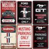 Mustang GT 500 Parking Only Blechschild Für Zuhause, Zimmer, Schlafzimmer, Restaurant, Garage, Kneipe, Club, Bar, Wandkunst