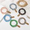 4 Pieces Set Faceted Glass Beads Stretch Bracelet For Women Men Crystal Beads Multi Color Elastic Rope Bracelet Handmade Jewelry