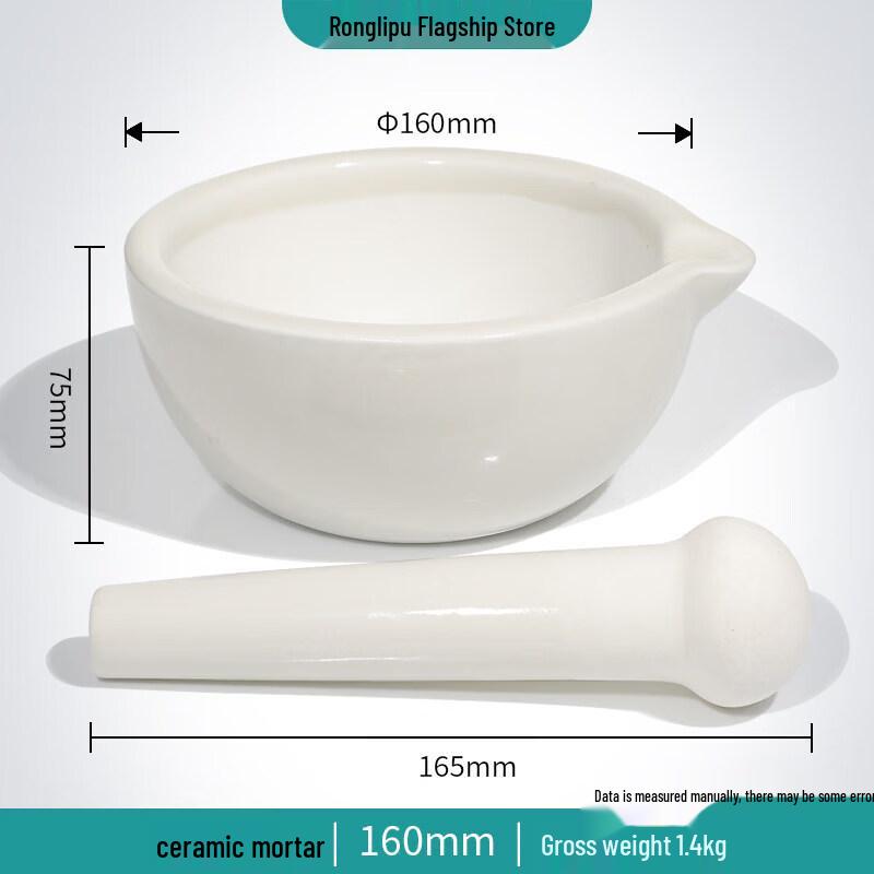 Thickened Ceramic Mortar and Pestle Set