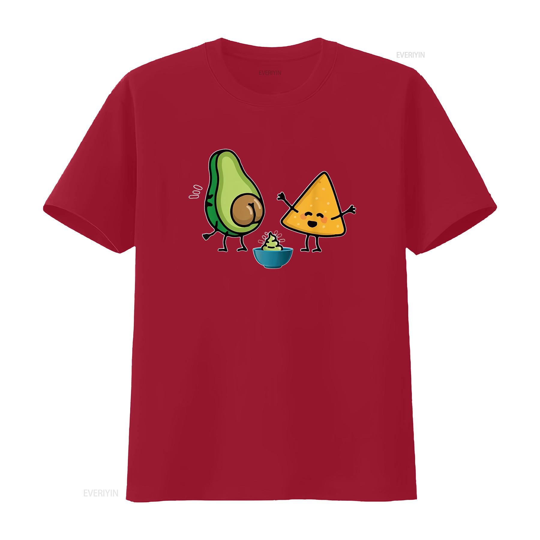 Womens Pooping Avocado Tortilla Chip Guacamole Poop Turd Vegan T Shirt Black 2XL vintage Washed fashion Casual Stylish Soft S