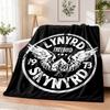Lynyrd Skynyrd Flannel Throw Blanket Soft Warm Cozy For Sofa Bed Indoor Home Bedroom Use