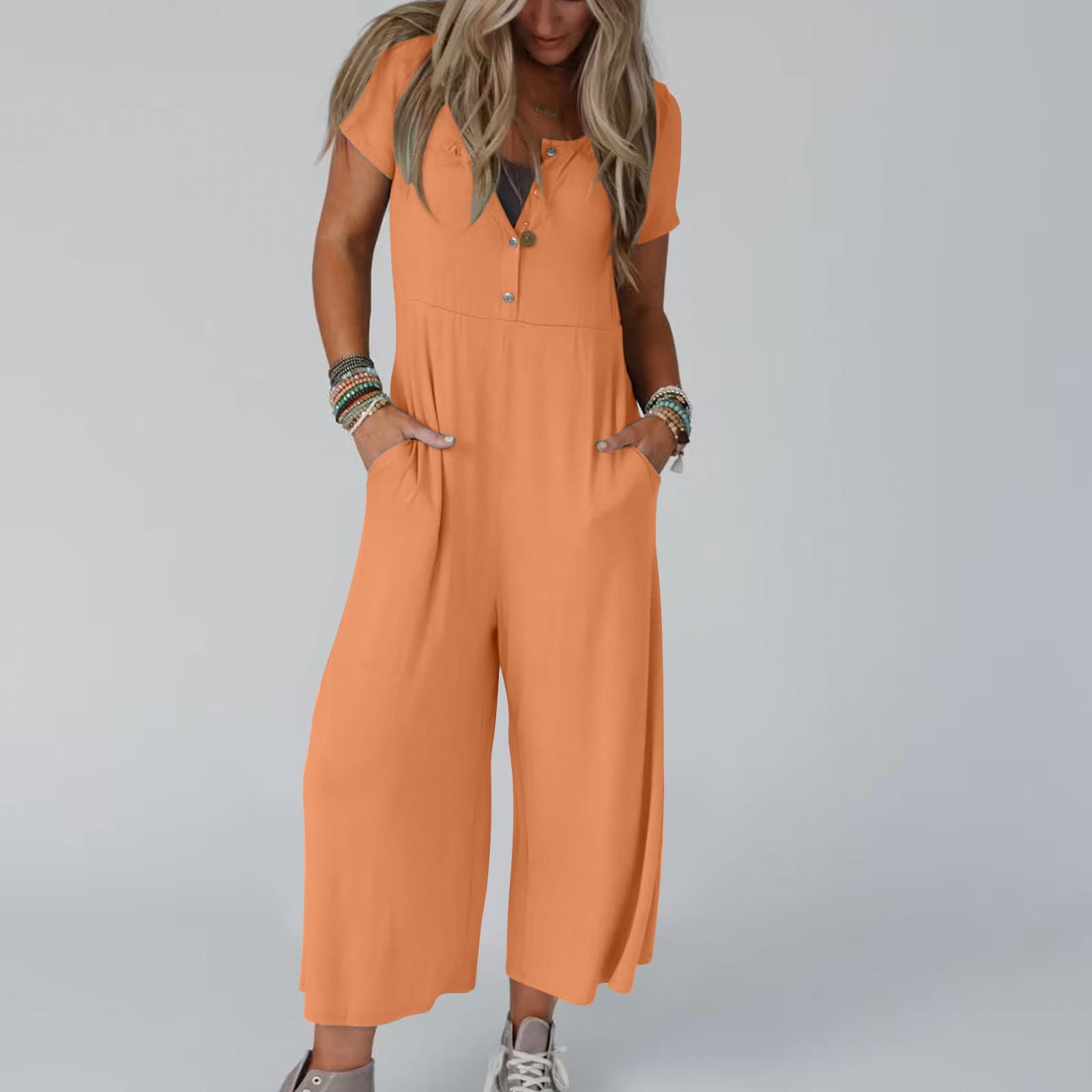 

Женские повседневные спортивные комбинезоны Весенняя и летняя одежда Одежда с короткими рукавами Комбинезоны Рабочая одежда Спортивная одежда Повседневные домашние пижамы S