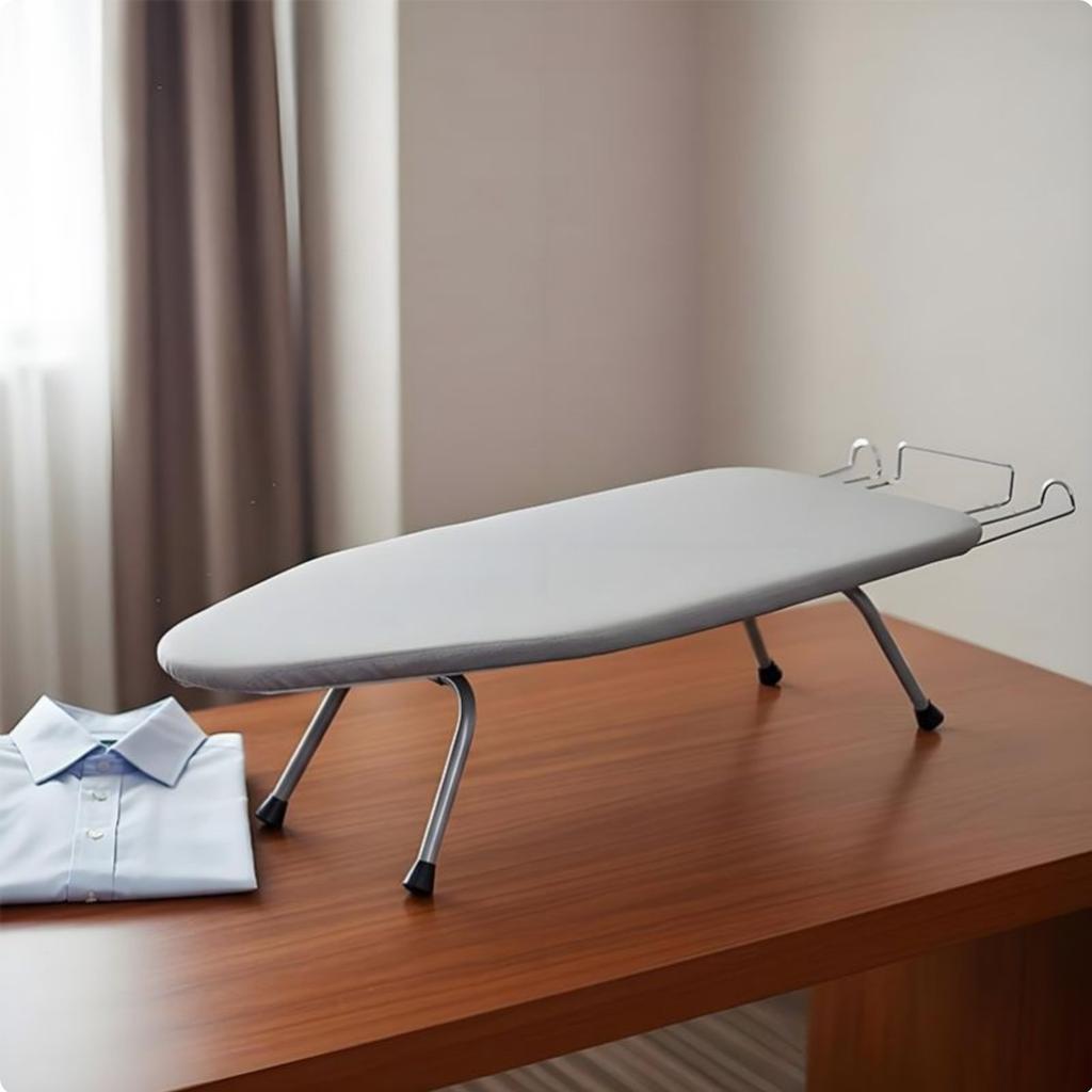 Countertop Ironing Board Foldable Design Portable Ironing Board Laundry Accessory Heat Resistant Cover Built-in Built-in Iron
