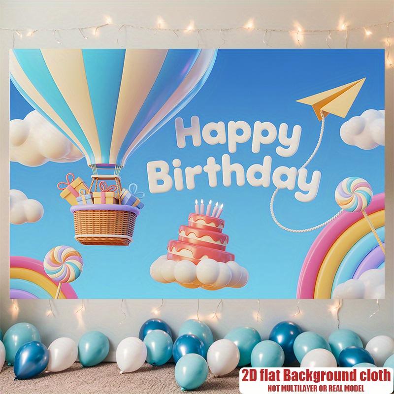 Birthday Party Backdrop Polyester Banner Photo Booth Decoration 85