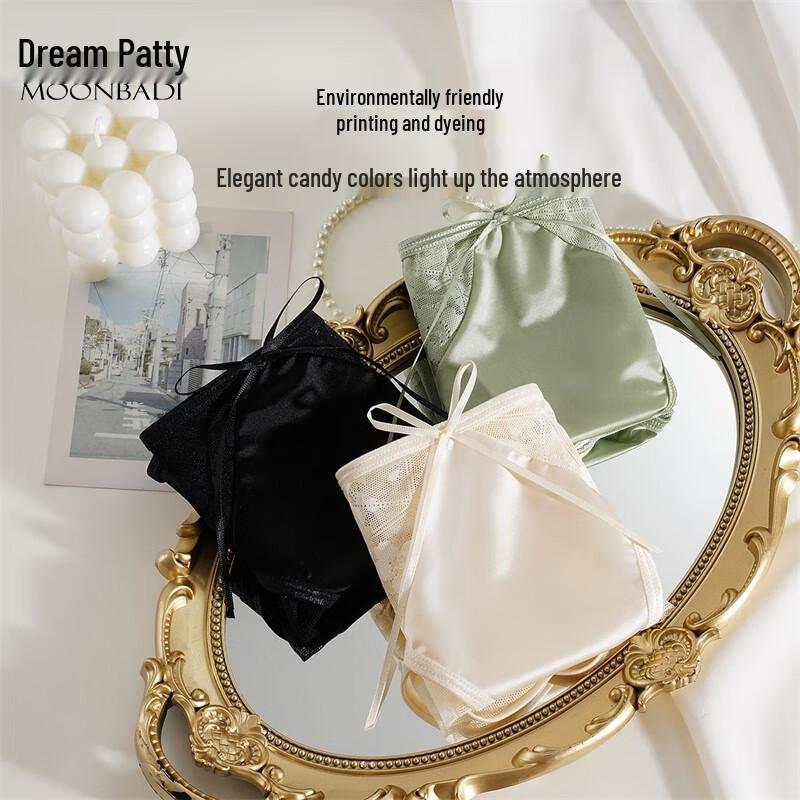 Mengbadi Women's Silk-Blend Lace Mesh Briefs 3-Pack