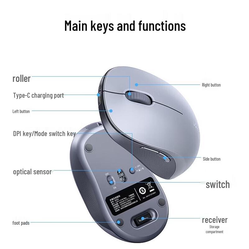 UGREEN MU006 Silent Dual Mode Wireless Mouse