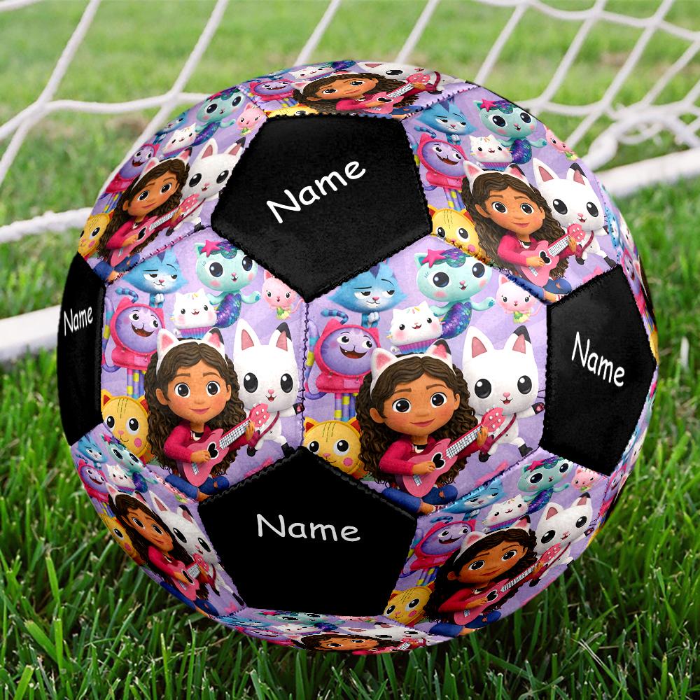 Ballon de Football Taille 5 Personnalisé Nom Gabby's Dollhouse, Convient aux Matchs Intérieurs et Extérieurs, un Cadeau Convient à Tous.