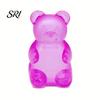 Glitter Bear Toy Clear Squeeze Anxiety Stress Relief Sugar Ball Sensory Soft Stretchy Decompression Fidget Slow Rising