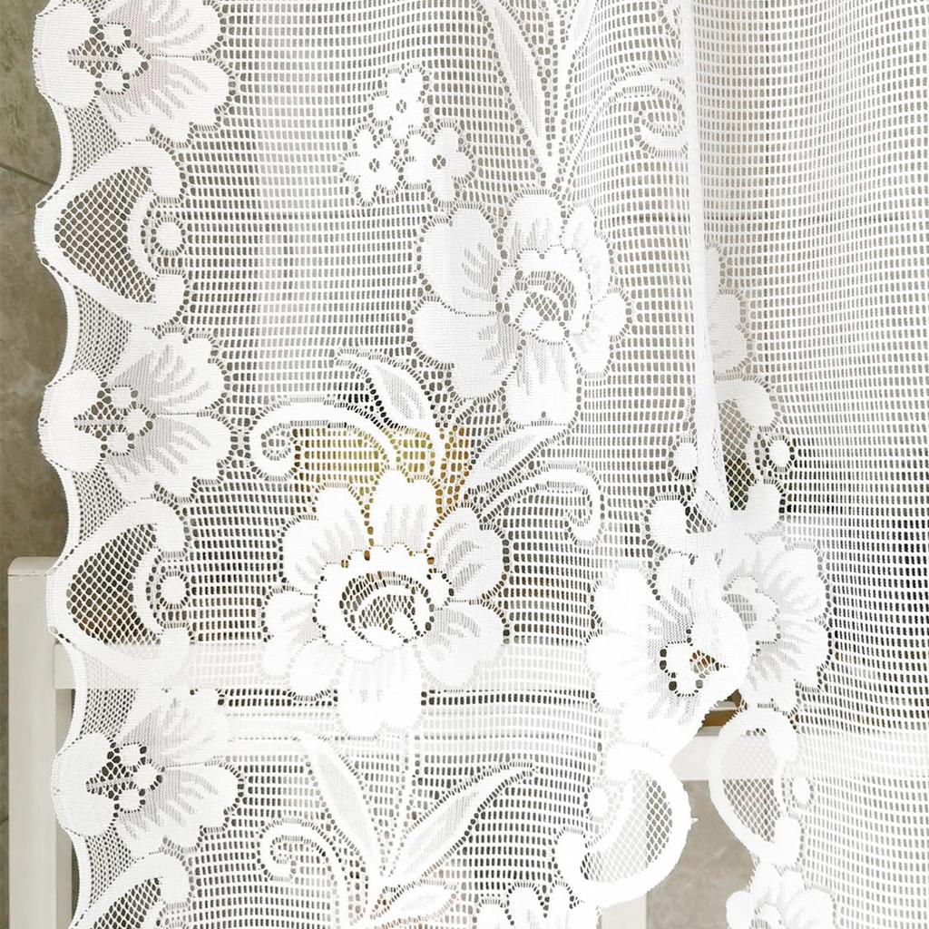 Butterfly Pull-Out Curtain Warp Knitted White Lace Curtain Gauze Curtain Bay Window Kitchen Partition Door Curtain Shein