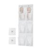 Wall-Mounted Storage Bag 6 Grids Mesh Closet Shoe Holder Door Hangable Storage Basket Closet Storage Pockets Shoe Holder