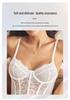 Sexy European & American Lace Underwire Diamond Crop Top - Slim Fit, See-through Vest for Women in White.
