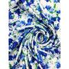 Women's Blue Floral Print Spaghetti Strap Midi Dress, Summer Casual V Neck Flowy A-Line Sundress