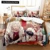 Fashion 3D Print Cartoons Demon Slayer Bedding Sets Duvet Cover Set With Pillowcase Twin Full Queen King Bedclothes Bed Linen