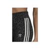 Adidas Originals Leopard Print Elastic Slim Fit Casual Retro Sports Tights Women Tights Black HB4769