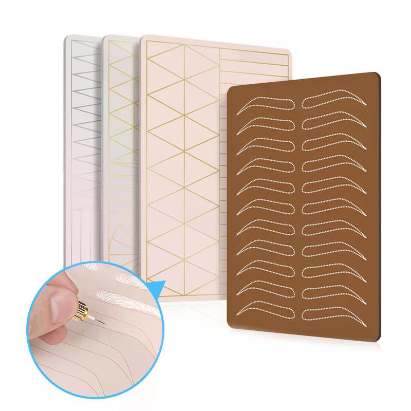 1 Pcs Silicone Blank Eyebrow Brow Tattoo Permanent Makeup Supplies Microblading Practice Skin Tattoo Beginner Exercise Tool