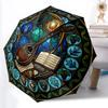 Regenschirm mit dem Muster „Musik Natur Harmonie“, tragbares und faltbares Design, 8 Schirmstäbe, ein lässiges Accessoire für Halloween, Weihnachten und Geburtstagsgeschenke.