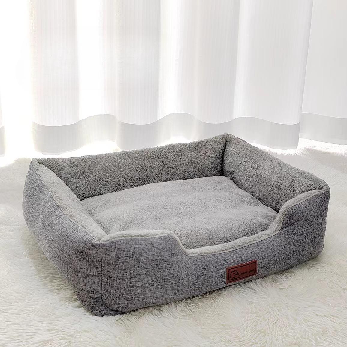 

Теплая будка для собак зимой, съемный и моющийся коврик для собак зимой и утолщенный коврик для сна для маленьких собак в стиле корги M size (60 * 50cm)