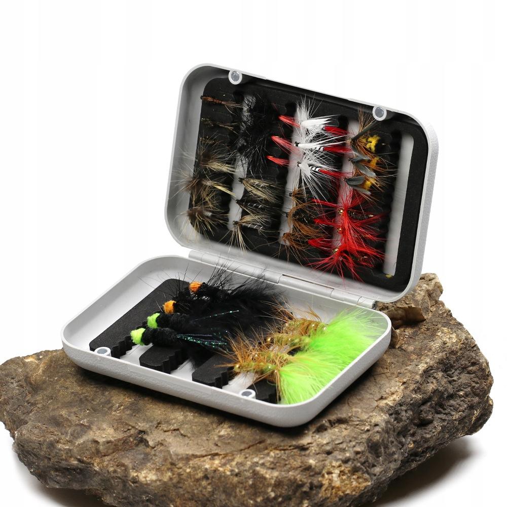 Fly Trout Grayling Salmon Trout Asp Ide Chub Set Of 32 Pcs Baits Flies