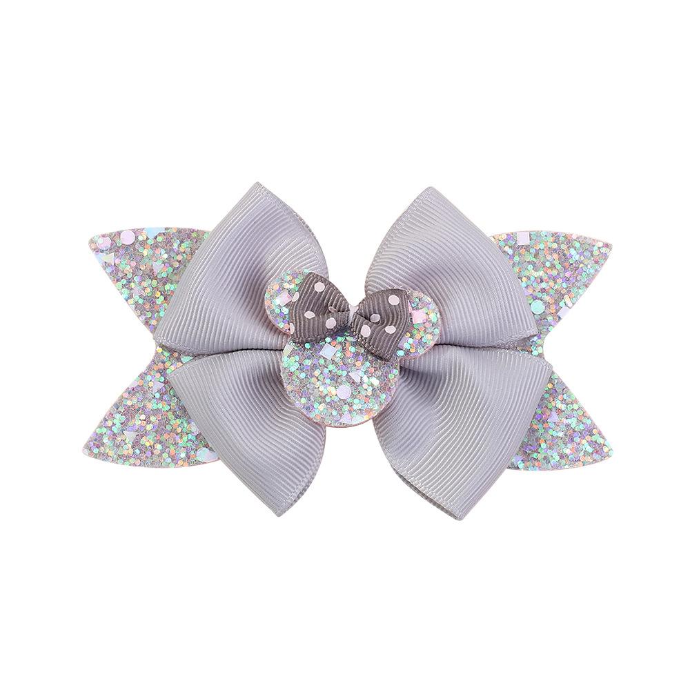 New Girl Headwear Mickey Mouse Hair Accessory Cute Girl Hair Clip Pink Polka Dot Bow Cartoon Hair Clip