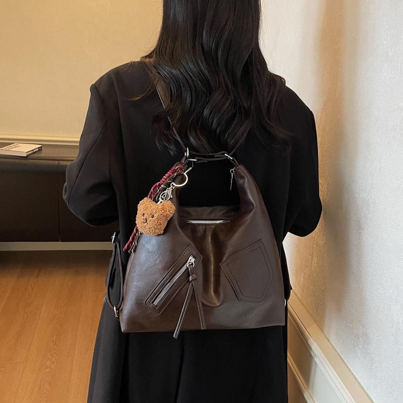 Vintage Commuter Tote Bag Women's Large Capacity 2025 New Casual One Shoulder Crossbody Multifunctional Fashion Backpack
