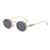Retro Small Frame Punk Hip Hop Round Sunglasses - European & American Street Style for Women
