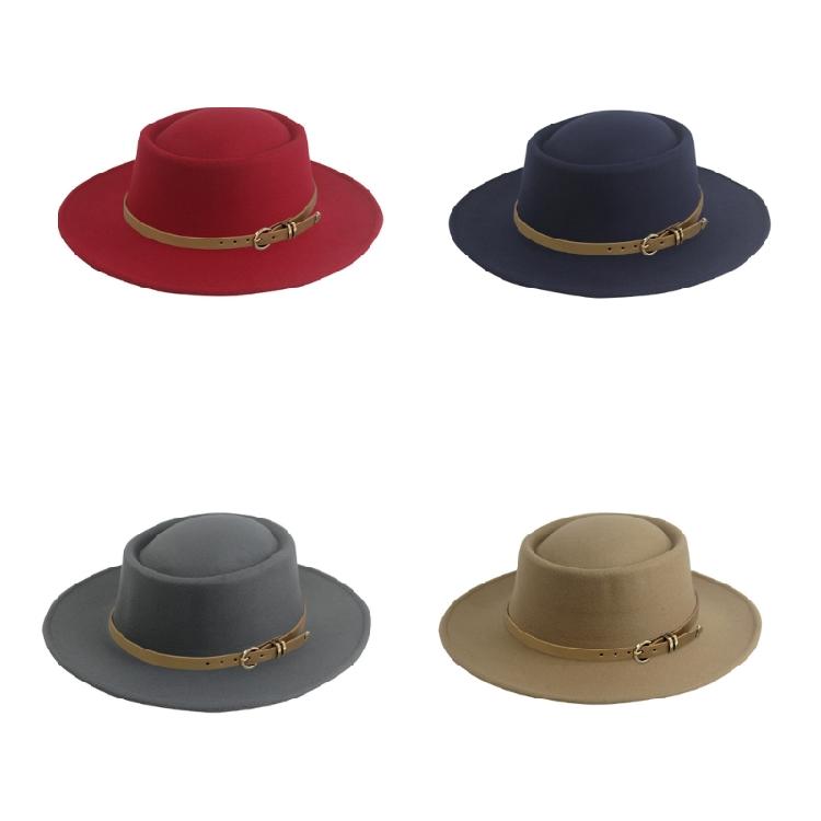Classical Homburg Hat Cowboy Hats Gift for Boyfriend Top Hat Wide Brimmed