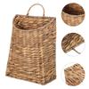 Wicker Hanging Wall Basket Flower Pot Rustic Handwoven Rattan Hanging Basket Pot Organizer For Farmhouse Home Decor Garden