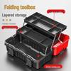 German Three-Layer Multifunctional Toolbox for Car, Home, Electrician, and Hardware Storage