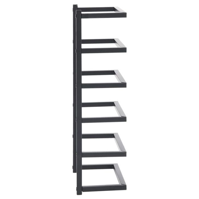 VidaXL Towel Rack Black 24x12x48 Cm Steel