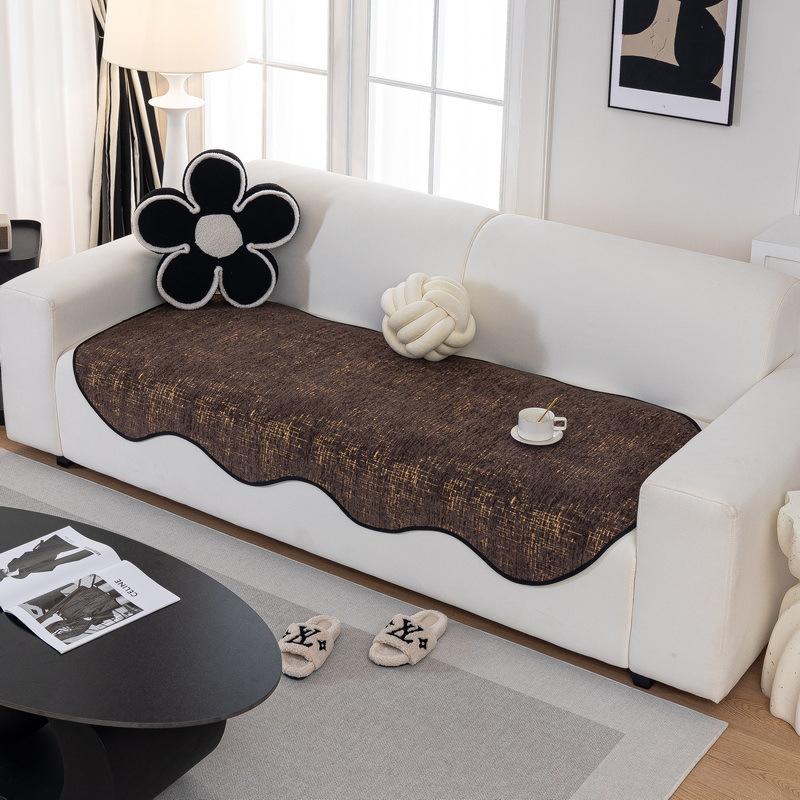 Special-Shaped Sofa Cushion, Universal Cushion For All Seasons, Irregular Straight Row Leather, Retro Light Luxury, High-End Sofa Cloth Cover