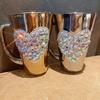 Luxury 350ml Diamond Glass Mugs Coffee Cup Tea Mug Milk Juice Water Cup Rhinestones Heart Sparkling Creative Gift