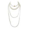 Fashion Layering Artificial Pearls Necklace Set Creative Clavicle Chain White Beads Jewelry For Party or Office