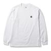Long Sleeve Small Box Logo UV Size O Men's Tee, Quick-Drying, Protection, Anti-Static, White,