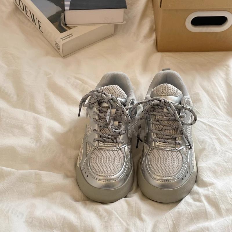 Fashion Women Sneakers 2025 Autumn Mesh Breathable Comfortable Outdoor Vulcanized Shoes Female  Platform Fashionable Casual Sports Shoes