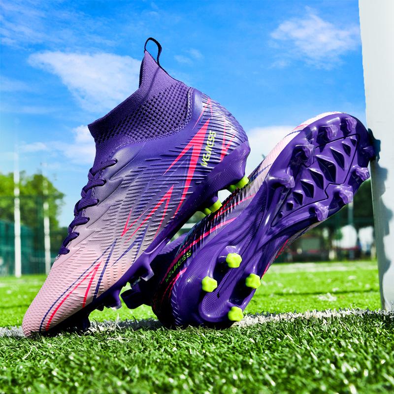 Unisex Fußballschuhe sind Schnürschuhe mit hochelastischen Socken, Trainingsschuhe für Kunstrasen und Outdoor-Sporttraining