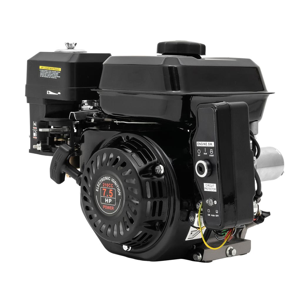 7.5HP 4 Stroke Gas Engine Electric Start 212CC, 3600 RPM Key Start Industrial Grade Gasoline Engine Go Kart Engine Motor