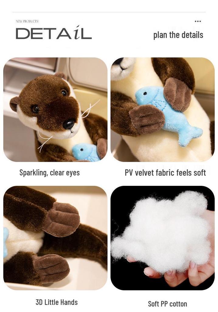 Adorable Realistic Otter Plush Toy - Children's Comfort Companion