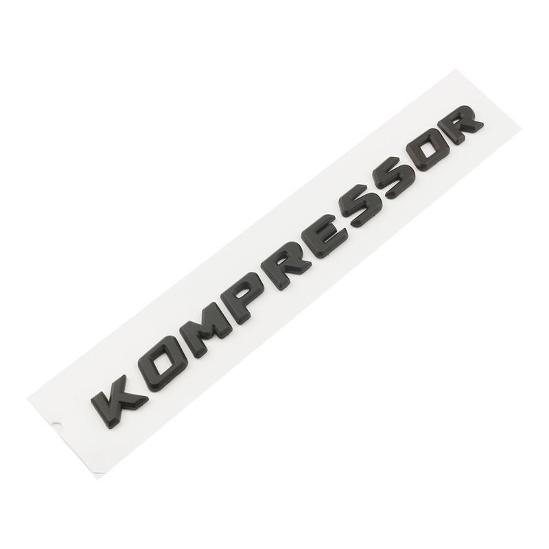 Car 3D ABS KOMPRESSOR Logo Badge Emblem Decals Sticker For Mercedes Benz C180 C200 C230 CLK200 SLK200 SLK230 CLS350 E300 SL350