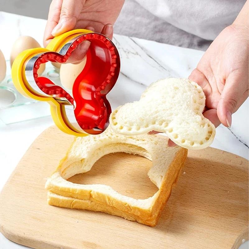 Sandwich Cutters Set for Children Food Cookie Maker Bread Biscuits Mold DIY Cute Shape Baking Accessories for Lunch Bento Box