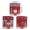 Christmas Themed Santa and Snowmans Chair Slipcovers Nonwoven Materials Quick Setups Holiday Decoration