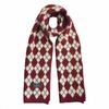 Christmas Large Plaid Scarf for Women Winter Ins Rhombus Korean All Match Thickened Knitted Wool Imitation Cashmere Scarf Geometric
