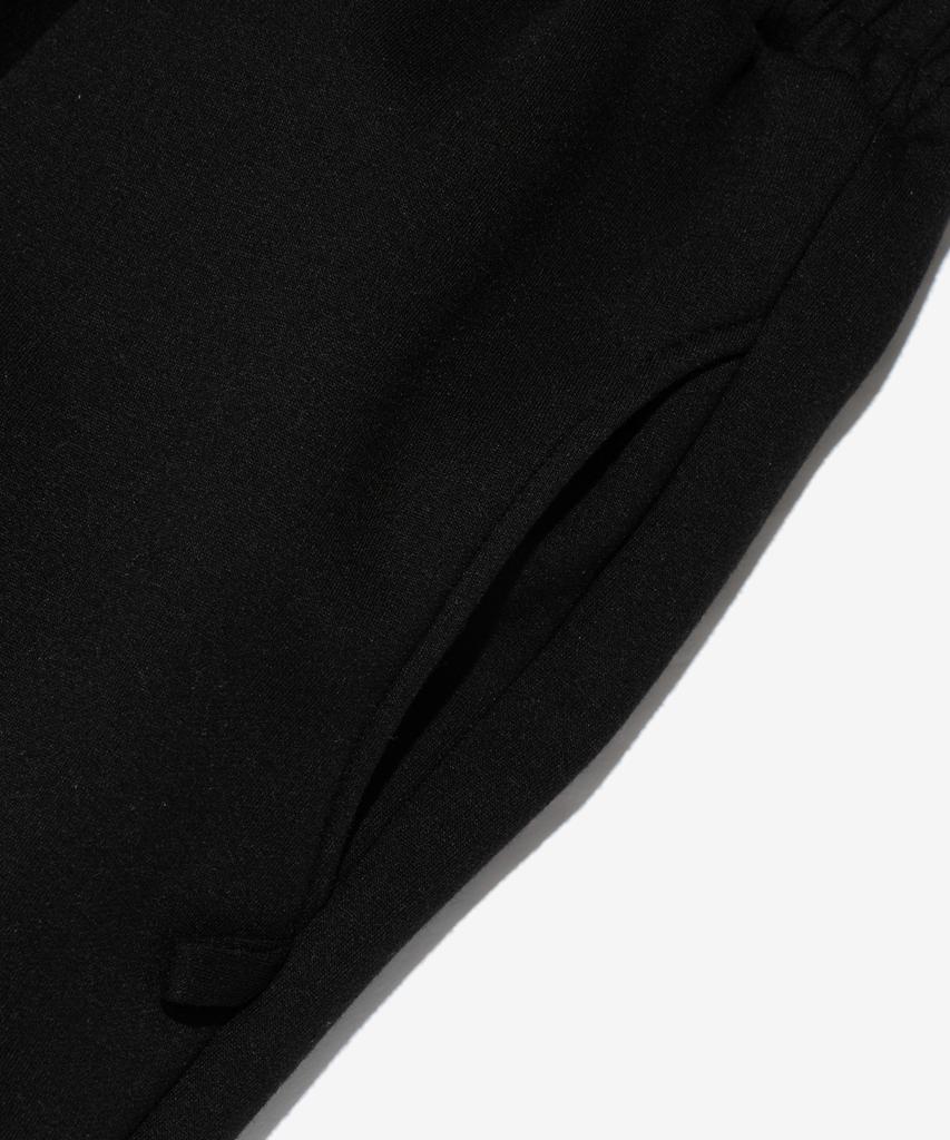 CARGOBROS Strong Wave Brushed Wide Sweatpants (Black)