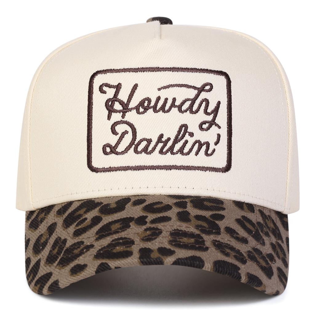 Unisex HOWDY DARLIN Letter Embroidery Baseball Caps Spring and Autumn Outdoor Adjustable Casual Hats Sunscreen Hat Sports Cap