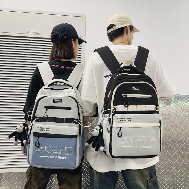 Студенческий школьный рюкзак с цветовыми блоками — фото 4