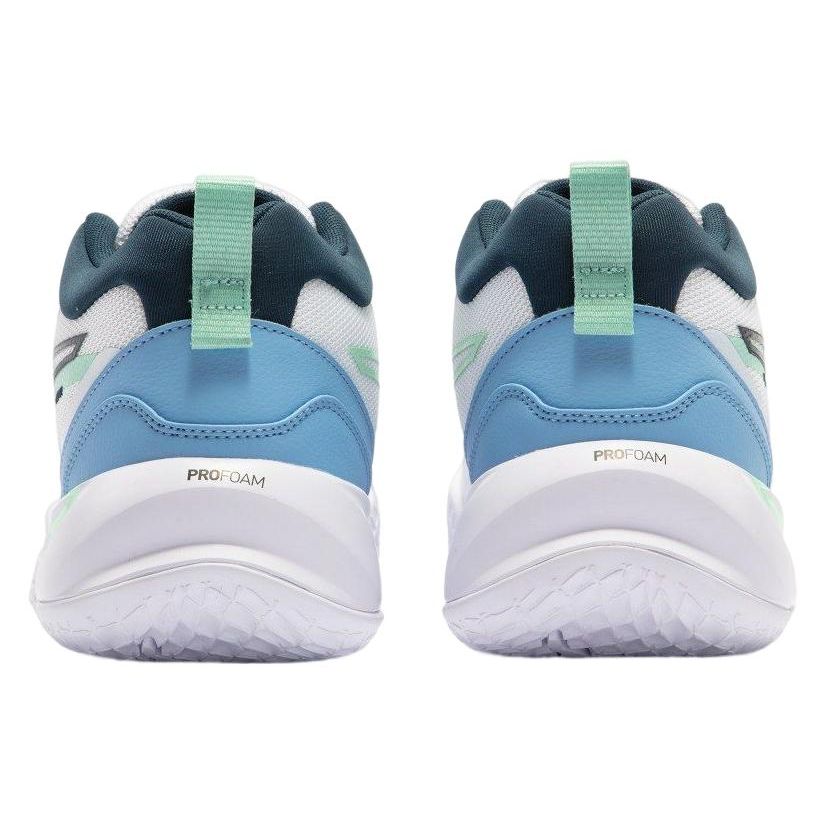 Puma Playmaker Pro Fashion Versatile Non-Slip Durable Low-Top Basketball Shoes Unisex Sneakers White Blue Green 377572-14