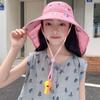 Summer Hats For Children Girls Boys Outdoor Sunshade Neck Sun Protection Breathable Big Brim Sun Hat Beach Accessories Sunhat